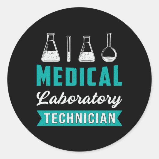 Medische Laboratoriumtechnicus Wetenschap Laborato Ronde Sticker (Voorkant)