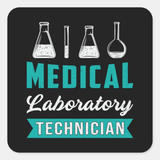 Medische Laboratoriumtechnicus Wetenschap Laborato Vierkante Sticker (Voorkant)