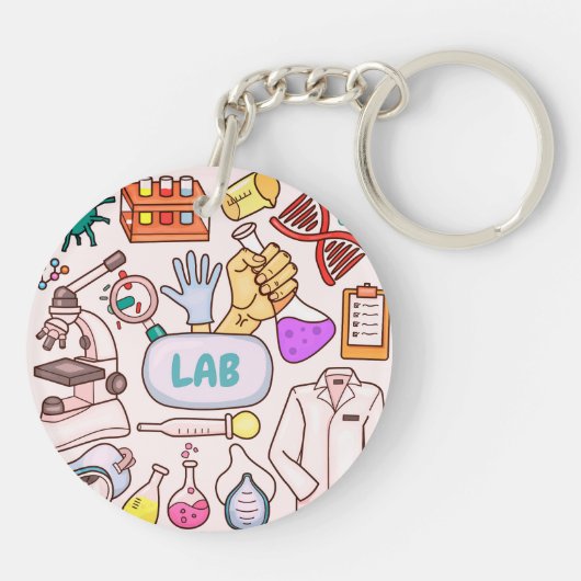 Medische Laboratoriumwetenschapper Lab Week Sleutelhanger (Achterkant)