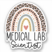 Medische laboratoriumwetenschapper MLS Regenboog Sticker (Voorkant)