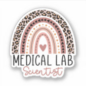 Medische laboratoriumwetenschapper MLS Regenboog Sticker (Voorkant)