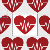 Medische liefde Hartpatroon Stof (Delen)