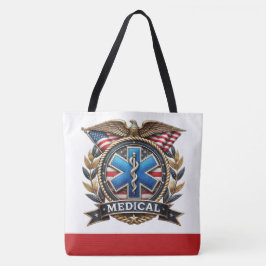 Medische Logo Grote Monogram ZIE ACHTERKANT! Boods Tote Bag