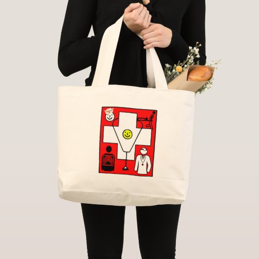 MEDISCHE LOGO GROTE TOTE BAG (Voorkant (product))