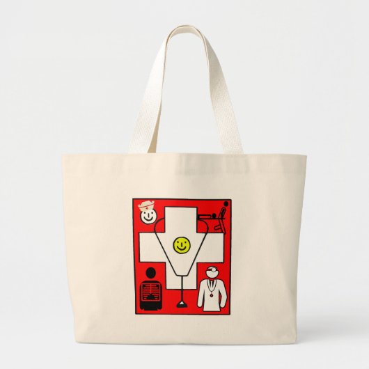 MEDISCHE LOGO GROTE TOTE BAG (Voorkant)