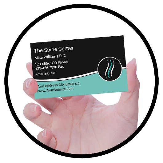 Medische Logo van de wervelkolom Visitekaartje