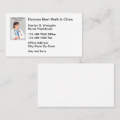 Medische loopbaan in medische verzorger visitekaartje (Voorkant / Achterkant)