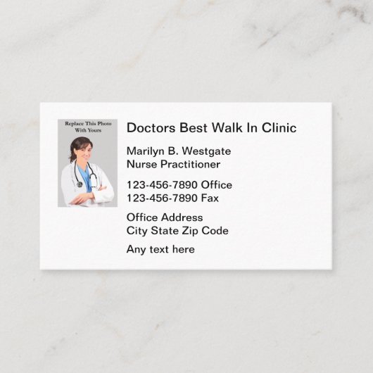 Medische loopbaan in medische verzorger visitekaartje (Voorkant)