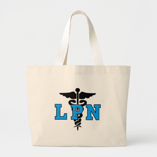 Medische LPN-symbool Grote Tote Bag (Voorkant)