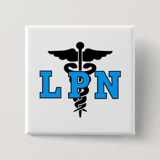 Medische LPN-symbool Vierkante Button 5,1 Cm (Voorkant)