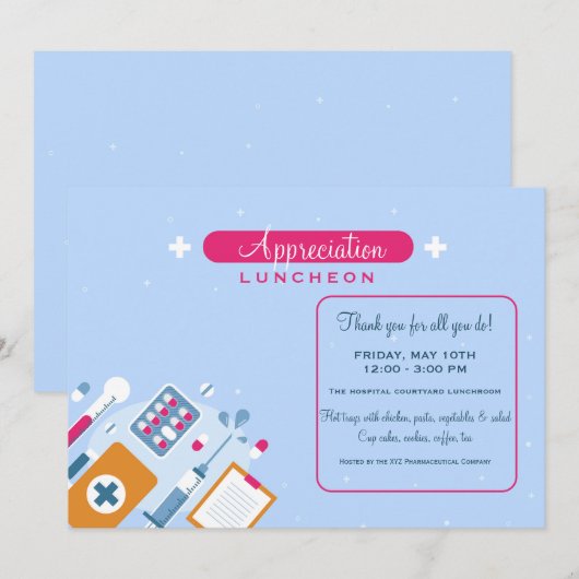 Medische lunch kaart (Voorkant / Achterkant)