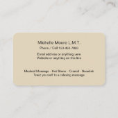 Medische massage visitekaartje (Achterkant)