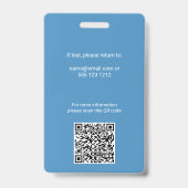 Medische Medewerker Foto QR-code Badge (Achterkant)