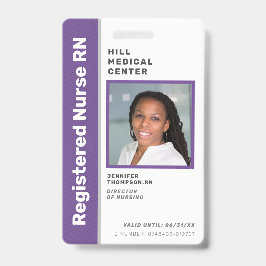 Medische Medewerker Paarse Foto ID Badge
