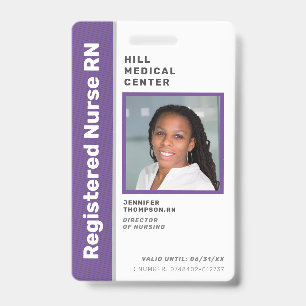 Medische Medewerker Paarse Foto ID Badge