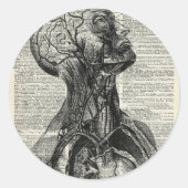 Medische menselijke anatomie ronde sticker (Voorkant)