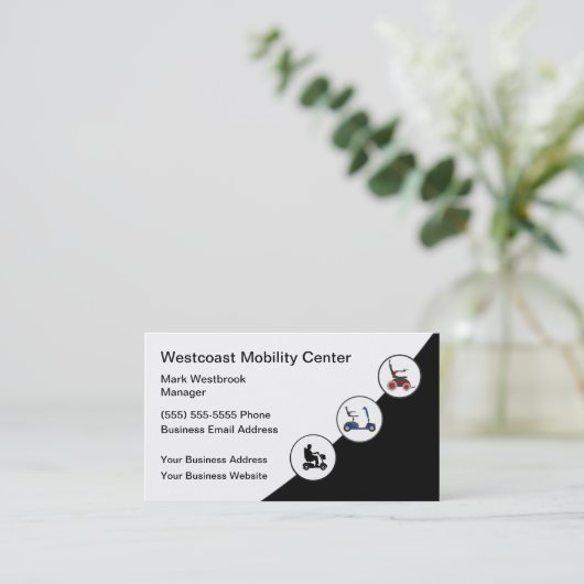 Medische mobiliteit Persoonlijk vervoer Visitekaartje (Staand voorkant)