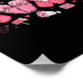 Medische mooie geruit hart verpleegkundige Valenti Poster (Hoek)