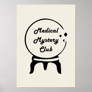 Medische Mysterieclub Minimalistische Wandkunst Poster