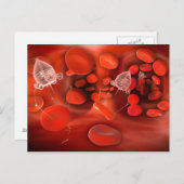 Medische nanobots in de bloedstroom briefkaart (Voorkant / Achterkant)