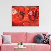 Medische nanobots in de bloedstroom canvas afdruk (Insitu (Woonkamer))