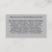 Medische neurologische Visitekaartjes voor een neu (Achterkant)