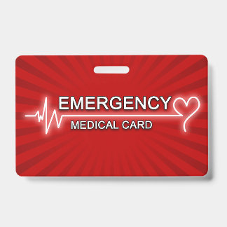 Medische nood ID-kaart Badge