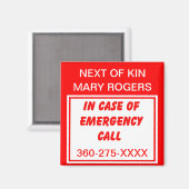 Medische Noodmelding Magnet (Voorkant / Achterkant)