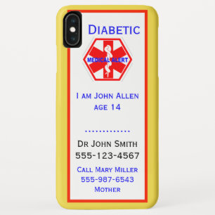 Medische Noodsituatie Diabetische Waarschuwing Inf Case-Mate iPhone Case