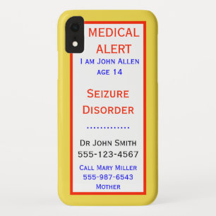 Medische noodsituatie epileptische aanval Waarschu Case-Mate iPhone Case