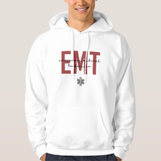 Medische noodtechnicus EMT Hoodie (Voorkant)
