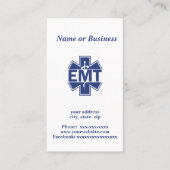 Medische noodtechnicus EMT Visitekaartje (Voorkant)