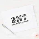 Medische noodtechnicus ovale sticker (Envelop)