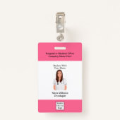 Medische oncologie Personeel Foto ID-badjes Badge (Achterkant met clip)