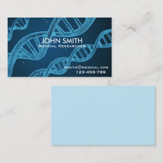 Medische onderzoeker microbioloog visitekaartje (Voorkant / Achterkant)