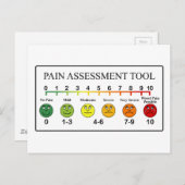 Medische Pain Assessment Tool Briefkaart (Voorkant / Achterkant)