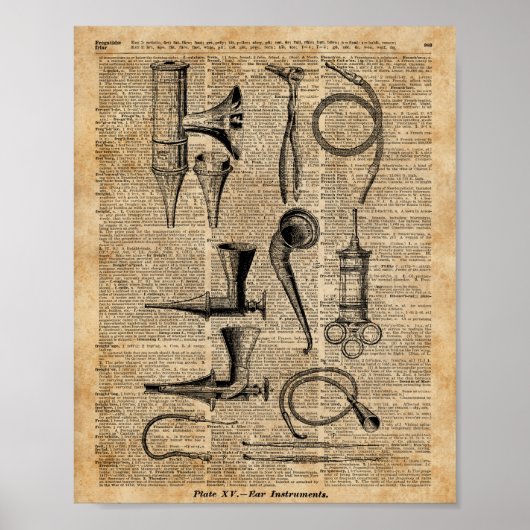  medische pakketten, dictionary Art, Creepy,Decor Poster (Voorkant)