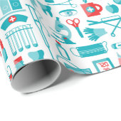 Medische patroon cadeaupapier (Rol Hoek)