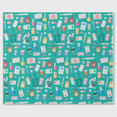 Medische patroon cadeaupapier (Vlak)