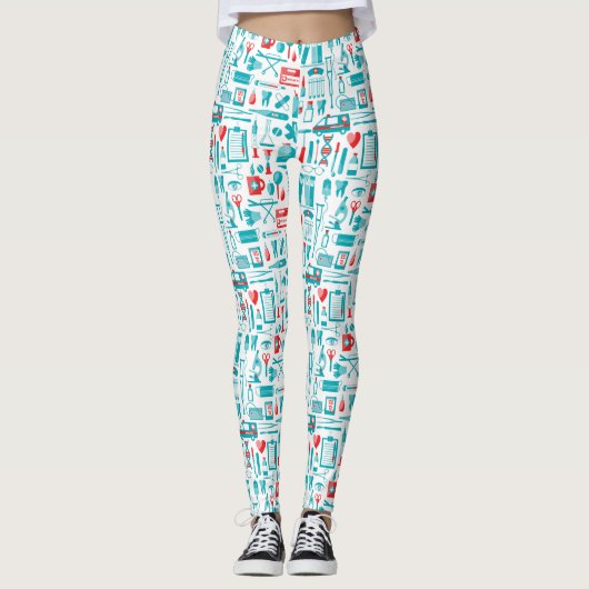 Medische patroon leggings (Voorkant)