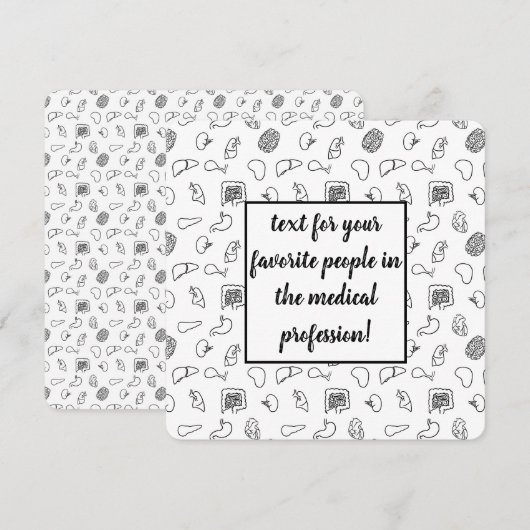 Medische Pattern Kaart (Voorkant / Achterkant)