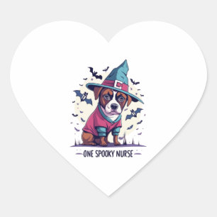Medische Paws en Haunting Howls Een Spooky Verplee Hart Sticker