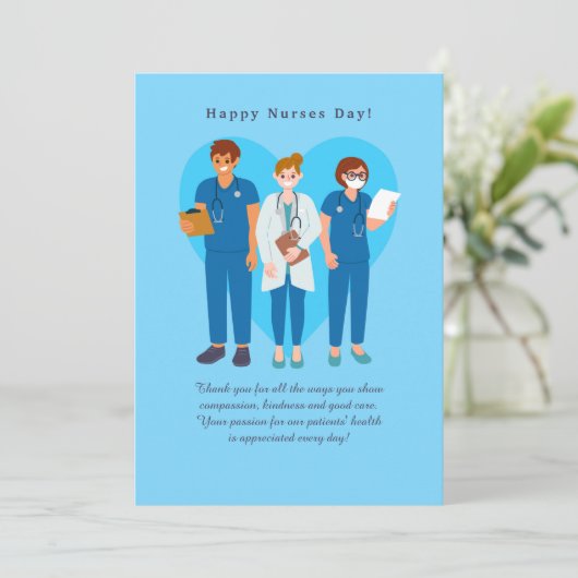 Medische personeelsformatie Hartelijk dank kaart (Staand voorkant)