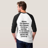 "Medische persoonlijke beschermingsmiddelen" T-shirt (Achterkant volledig)