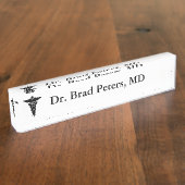 Medische persoonlijke naamplaat naambordje (Zijkant)