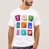Medische pictogrammen Mannen T-shirt (Voorkant)