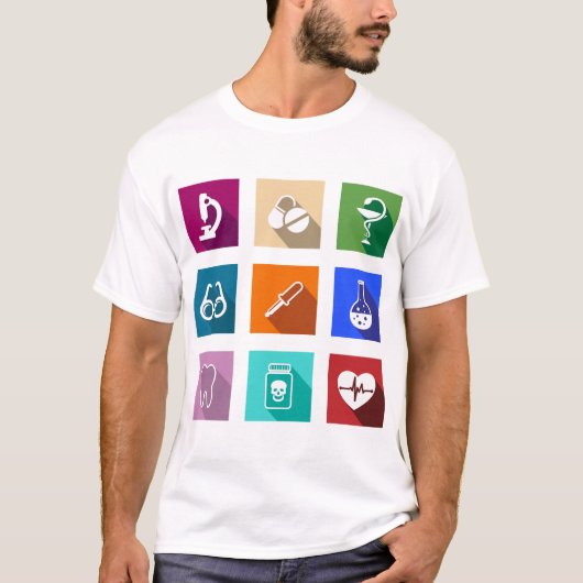 Medische pictogrammen Mannen T-shirt (Voorkant)