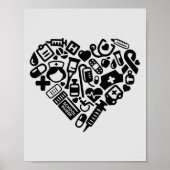 Medische pictogrammen op school; gezondheidszorg poster (Voorkant)