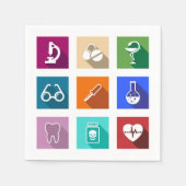 Medische pictogrammen Papier Napkins Servet (Voorkant)
