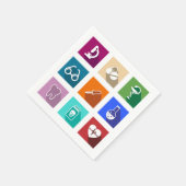 Medische pictogrammen Papier Napkins Servet (Hoek)